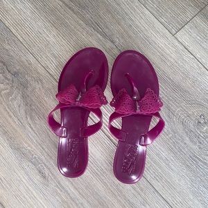 Salvatore Ferragamo PVC jelly sandal.